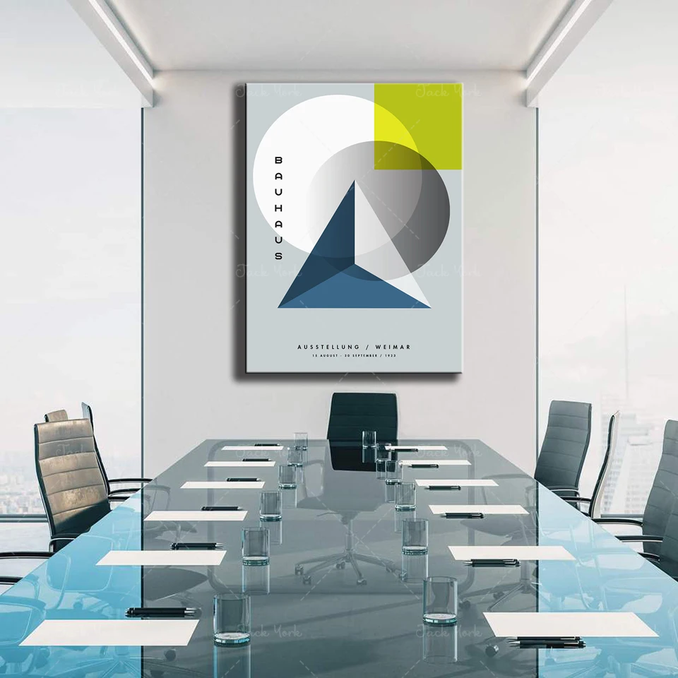 Interior Design Exhibition - Bauhaus Weimar Sergi Posteri Geometrik İyi
