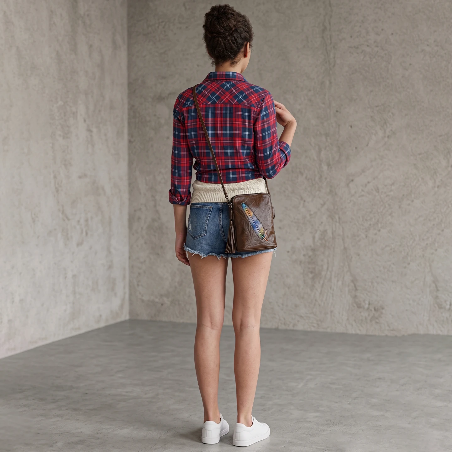Interior Design Women - Kadın Mini Hakiki Dana Derisi Crossbody