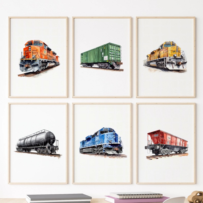 Interior Design Sketch - Suluboya Retro Buharlı Tren Demiryolu Yük