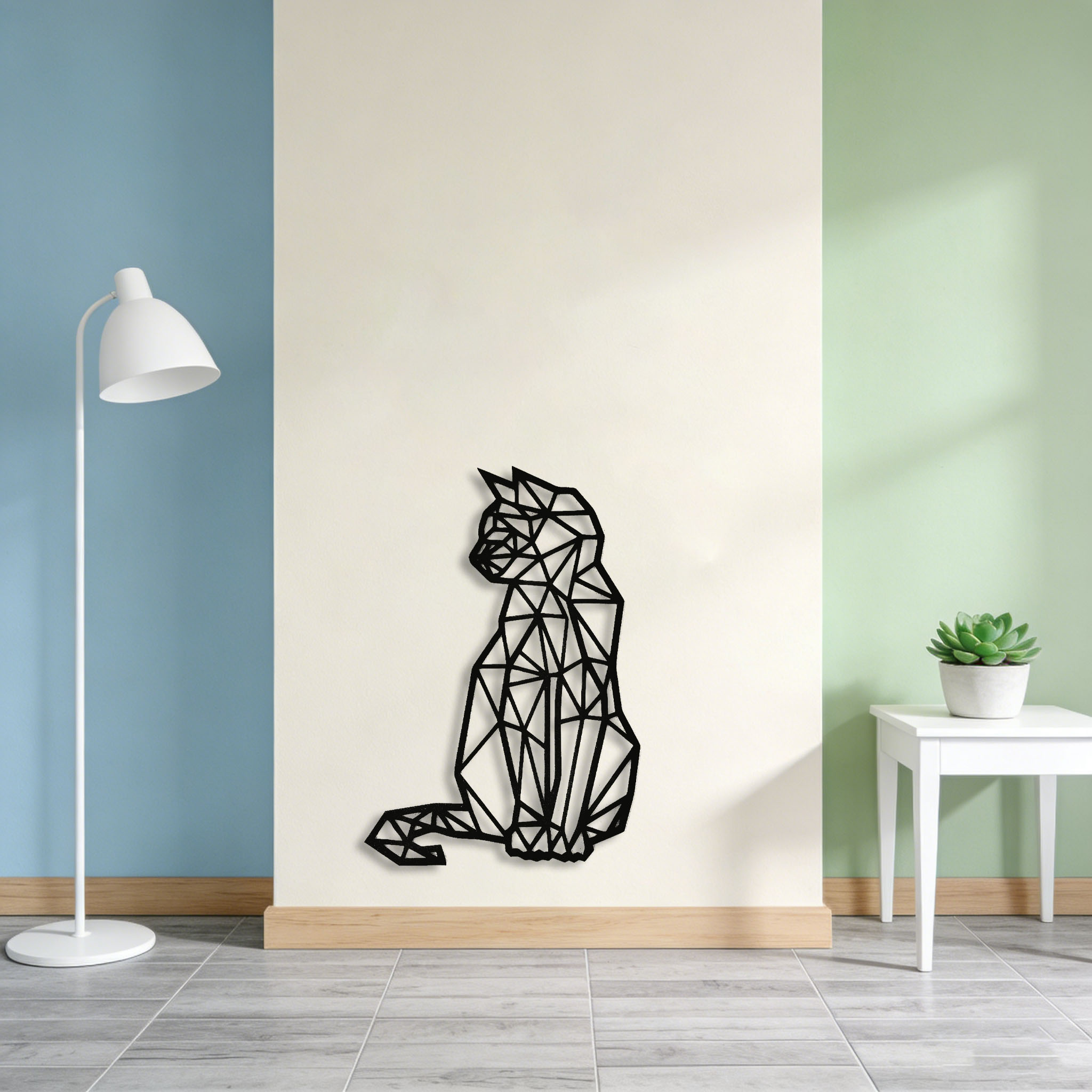 Interior Design Home - CIFBUY Demir Duvar Sanatı Metal Kedi