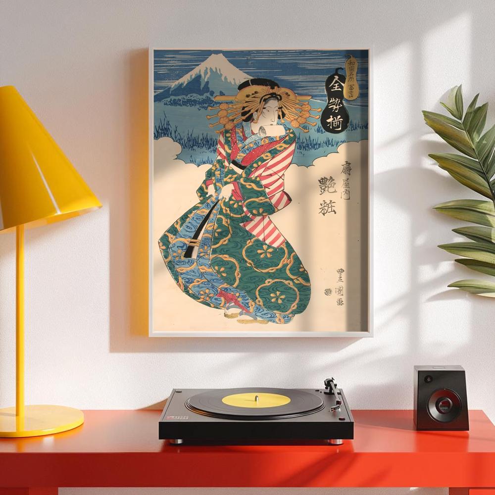Retro Japon geyşa Posteri Mini - Interior Design With Wallpaper incelemesi ve fiyatı
