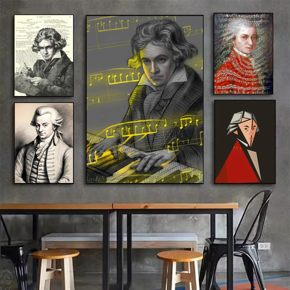 Klasik Müzik M-Mozart Posteri  - Interior Design With Wallpaper incelemesi ve fiyatı