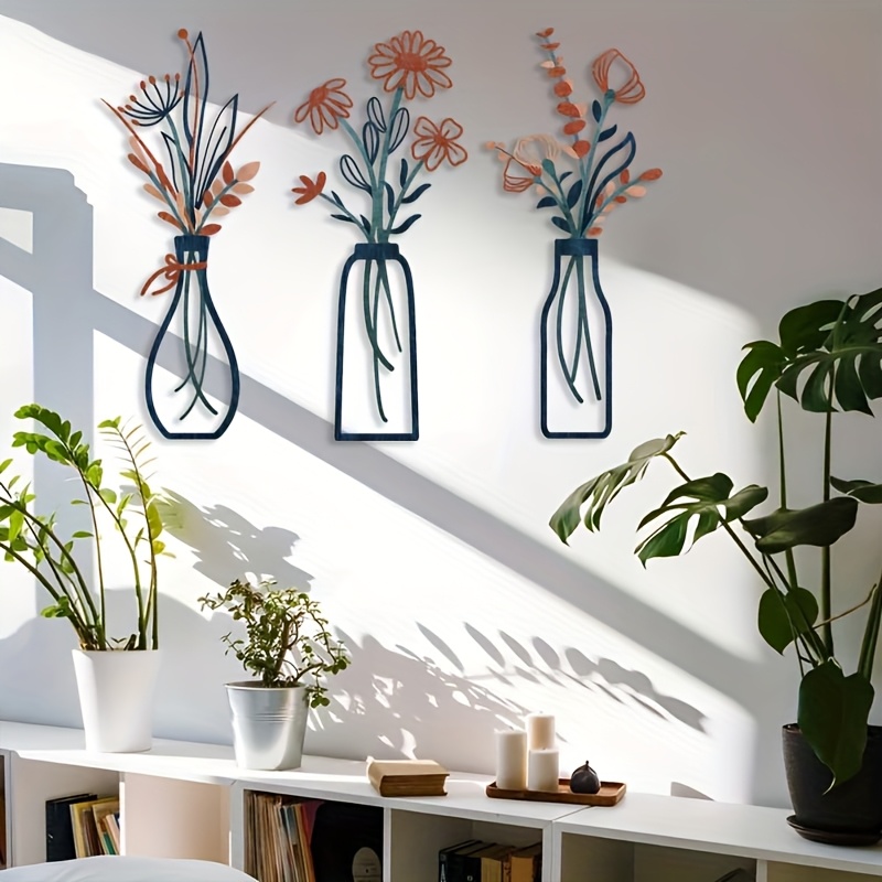 3 Büyük Çiçek Desenli Duvar Sa - Interior Design Home incelemesi ve fiyatı
