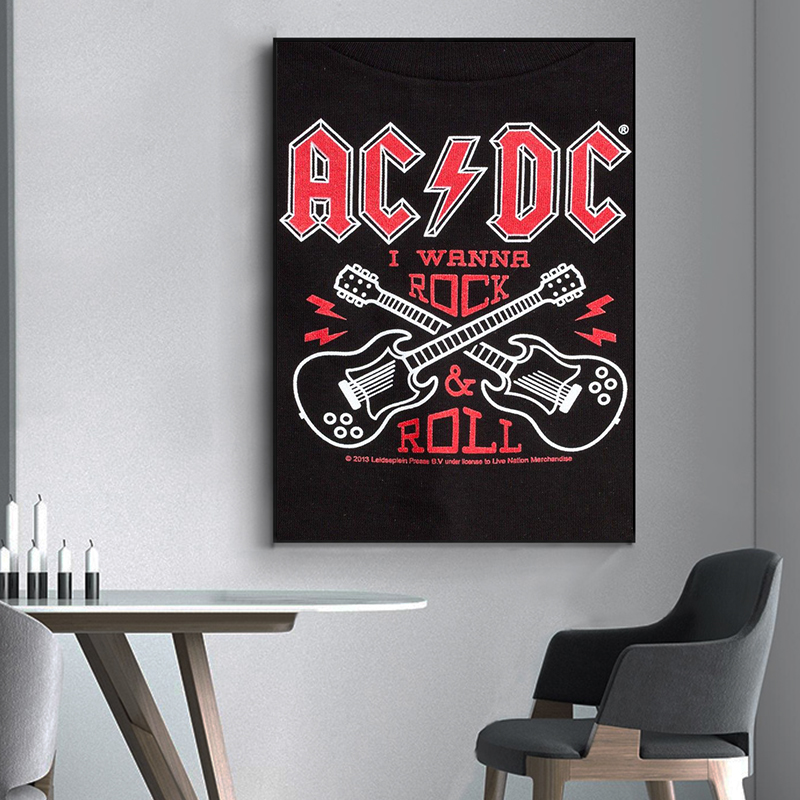 AC_DC Bant Tuval Sanat Retro P - Interior Design Sketch incelemesi ve fiyatı