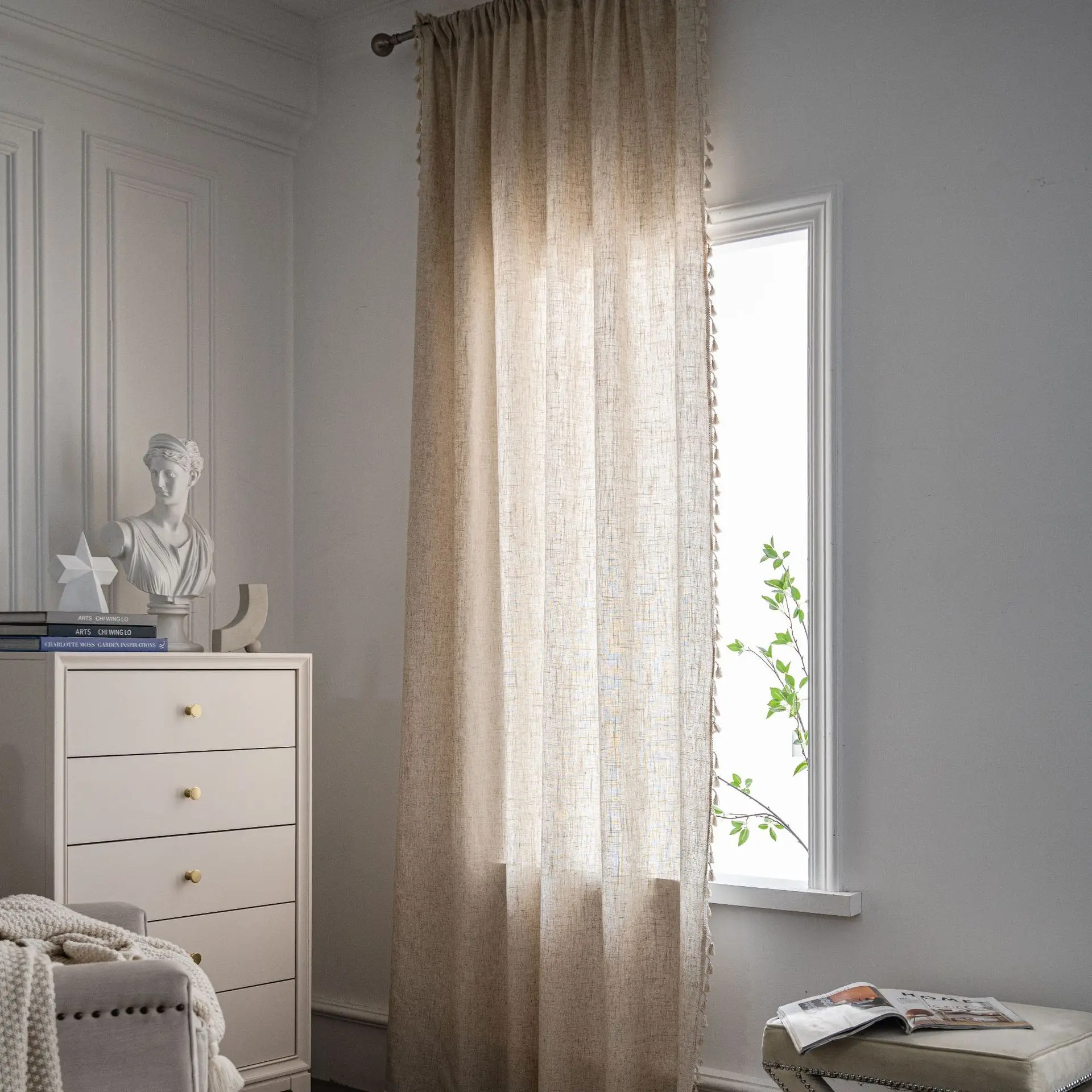 Boho Keten Yarı Karartma Perde - Linen Curtain Eyelet incelemesi ve fiyatı