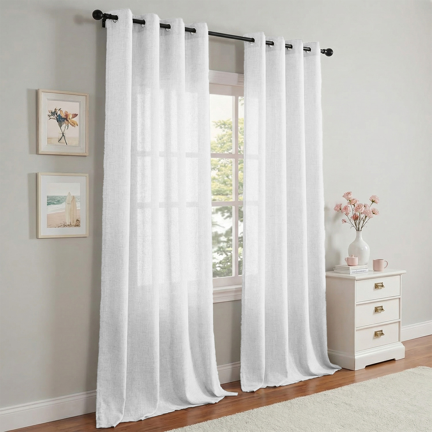 1 Parça, Düz Renkli Bohem Vint - Linen Curtain Eyelet incelemesi ve fiyatı