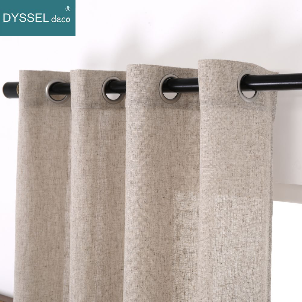Katı Ev Dekoratif Anti-UV Doğa - Linen Curtain Eyelet incelemesi ve fiyatı