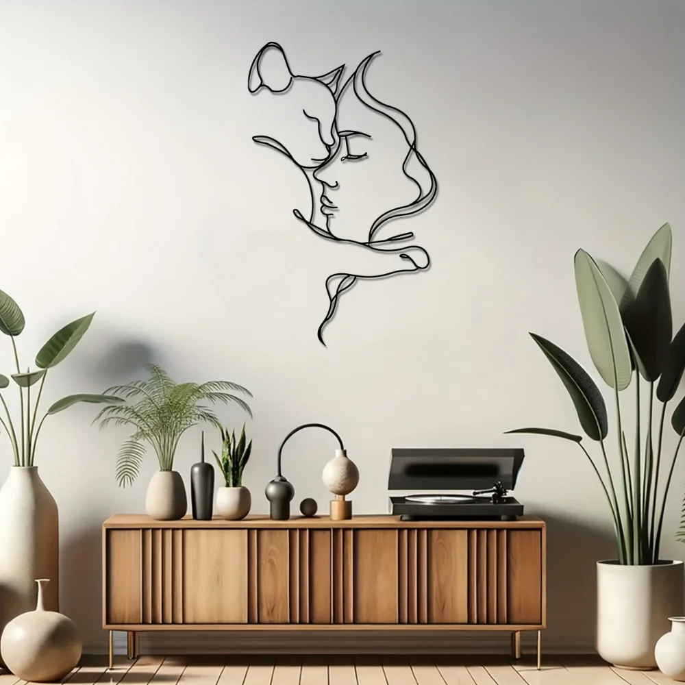 Şık Siyah Kedi ve Kadın Metal  - Interior Design Women incelemesi ve fiyatı