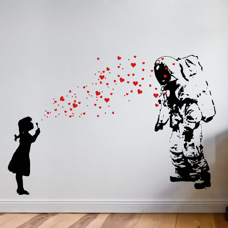 Wall Decal ASTRONAUT & HEART B - Interior Design Layout incelemesi ve fiyatı