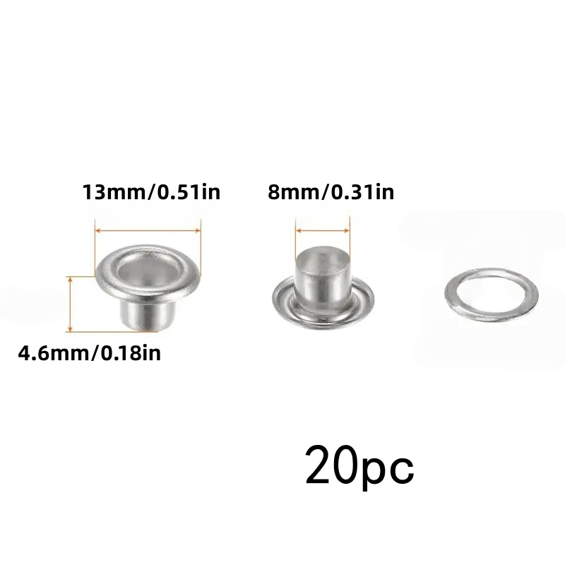 20 adet 8mm DIY metal kuşgözü  - Linen Curtain Eyelet incelemesi ve fiyatı
