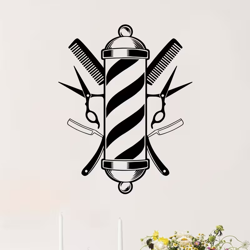 Berber Dükkanı Duvar Çıkartmas - Interior Design With Wallpaper incelemesi ve fiyatı